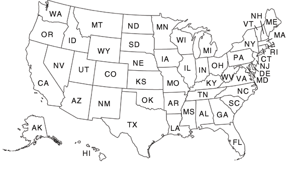 United states fire department map
